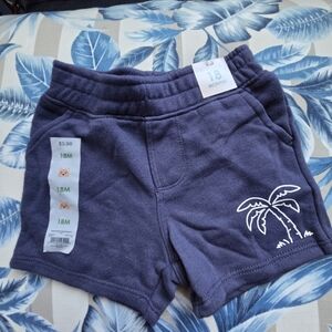 Kids Palm Tree Print Shorts - Gray